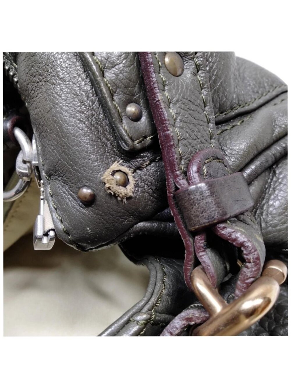 Authentic Chloé Paddington Leather Padlock Satchel Bag - Picture 9 of 16